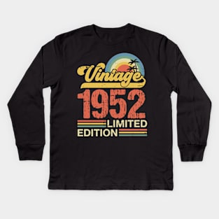 Retro vintage 1952 limited edition Kids Long Sleeve T-Shirt